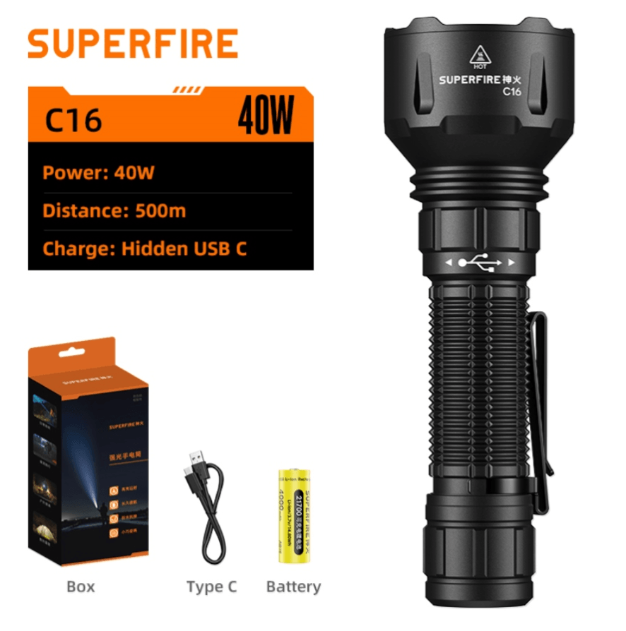 Ліхтар Superfire C16 Black Фото 4